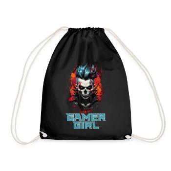Gamer Girl : Chic apocalyptique - Sac de sport léger - noir - Devant