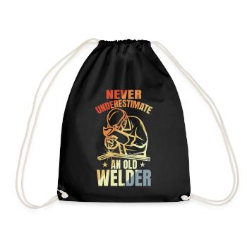 Welder Grandfather - Drawstring Bag - black - Front