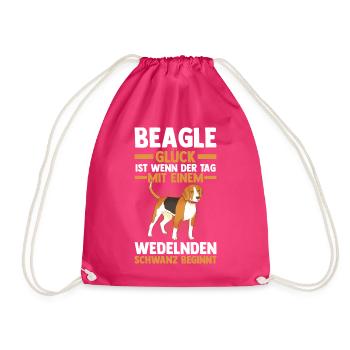 Hund Beagle - Turnbeutel - Fuchsia - Vorne