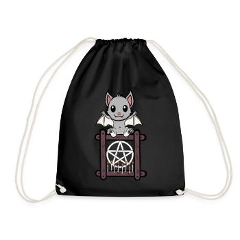 Halloween Bat Witching Hour Horror - Drawstring Bag - black - Front