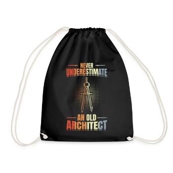Ne sous-estimez jamais un vieil architecte - Sac de sport léger - noir - Devant