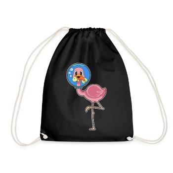 Poisson flamant rose - Sac de sport léger - noir - Devant
