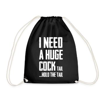 J’ai besoin d’une énorme queue de bite pour tenir la queue - Sac de sport léger - noir - Devant