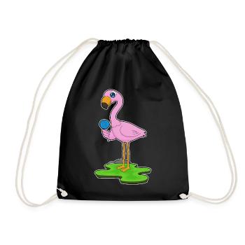 Sucette de flamant rose - Sac de sport léger - noir - Devant