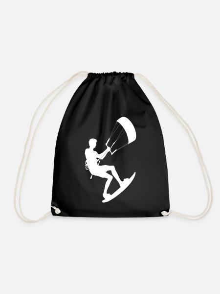 Damen Kitesurfer Kiten Kitesurfen Kitesurf - Turnbeutel - Schwarz
