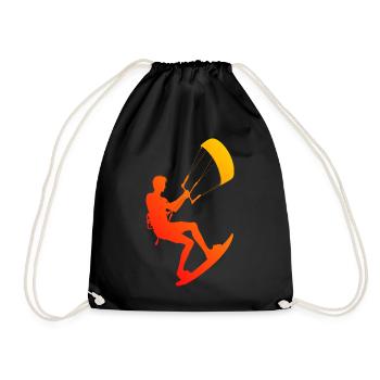 Cerf-volant Cerf-volant homme Kitesurf femme Kitesurf - Sac de sport léger - noir - Devant