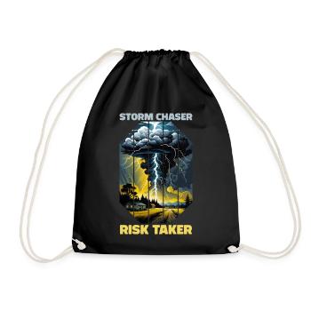 Storm Chaser Storm Chaser Gift World Weather Day - Drawstring Bag - black - Front