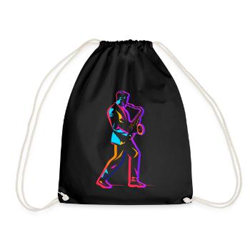 Saxophoniste des années 90 - Sac de sport léger - noir - Devant