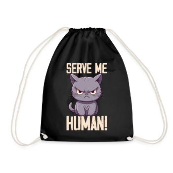 Serve Me Humain Chat Mignon - Sac de sport léger - noir - Devant