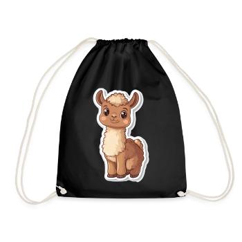 Lama Alpaga Lama Lama Cadeau Animal - Sac de sport léger - noir - Devant