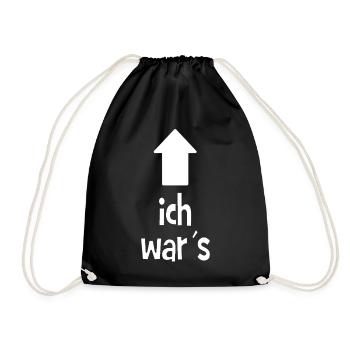 It was me - I'm to blame - guilty - Drawstring Bag - black - Front