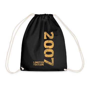 Limited Edition 2007 18th Birthday Gift - Drawstring Bag - black - Front