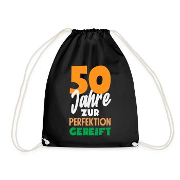 Lustiges 50. Geburtstag Geburtstagsshirt Geschenk - Turnbeutel - Schwarz - Vorne