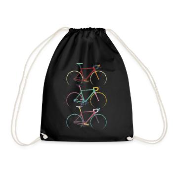 Chemise de vélo de route vintage – Retro Bike Design - Sac de sport léger - noir - Devant