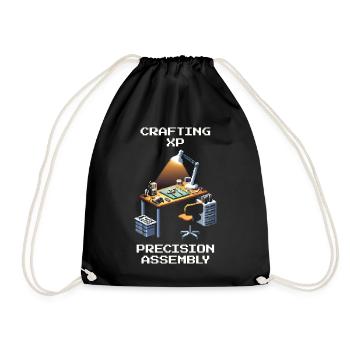 Crafting XP: Precision Construction | Model making - Drawstring Bag - black - Front