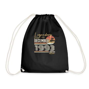 32nd Anniversary Gift December 1993 - Drawstring Bag - black - Front