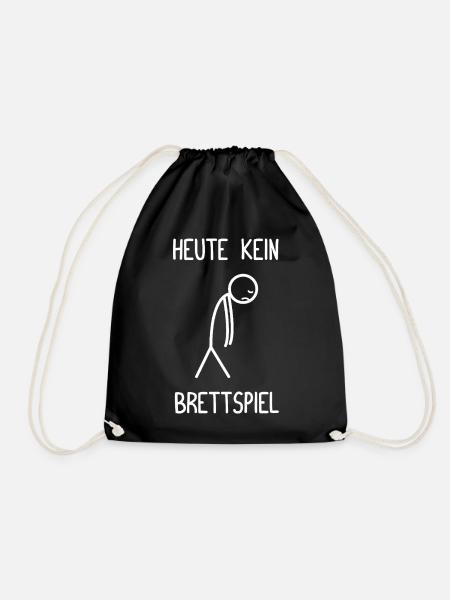 Heute kein Brettspiel Gesellschaftsspiel - Turnbeutel - Schwarz