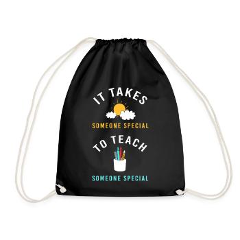 Special Needs School Teacher Special Education Pedagogue - Drawstring Bag - black - Front