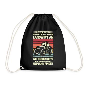 Agriculteur offre des cadeaux agricoles Tracteurs agricoles - Sac de sport léger - noir - Devant