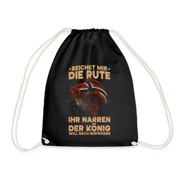 Reichet Mir Die Rute Ihr Narren Der König Norwegen - Turnbeutel - Schwarz - Vorne