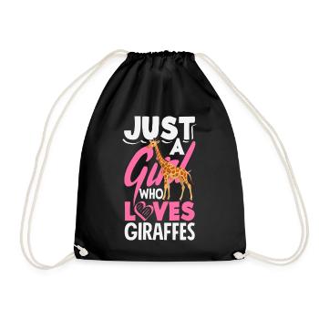 Juste une fille qui aime les girafes - Sac de sport léger - noir - Devant