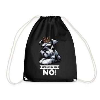 Avant que vous ne demandiez Schnauzer Riesenschnauzer - Sac de sport léger - noir - Devant
