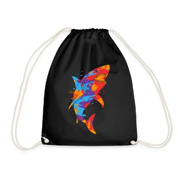 Requins Requins Enfants Hommes Enfants Garçons Shark - Sac de sport léger - noir - Devant