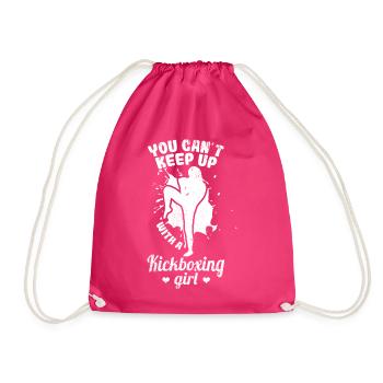 Kickboxing Girls - Drawstring Bag - fuchsia - Front