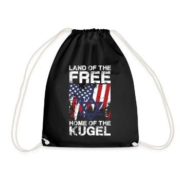  Land Of The Free Home Of The Kugel Design Mit - Turnbeutel - Schwarz - Vorne