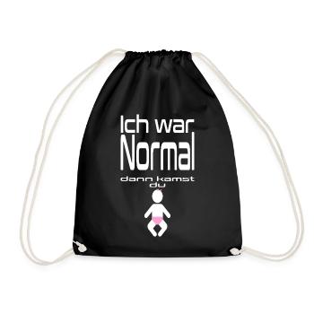 Lustiger Spruch Mädchen Baby Grafik - Turnbeutel - Schwarz - Vorne