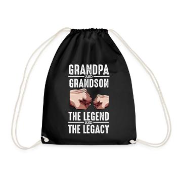 Grand-père et petit-fils : Légende & Héritage - Sac de sport léger - noir - Devant