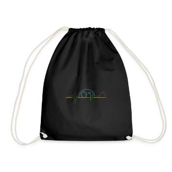 desert horizon - Drawstring Bag - black - Front