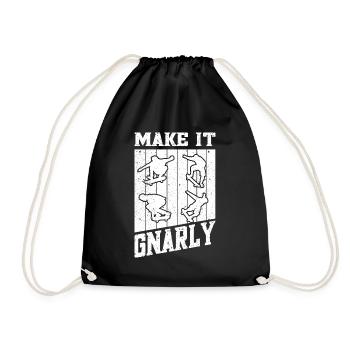 Skateboard Art For Boys Girls Men Skateboard Gifts - Drawstring Bag - black - Front