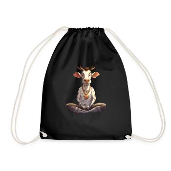 Kuh Yoga - Turnbeutel - Schwarz - Vorne