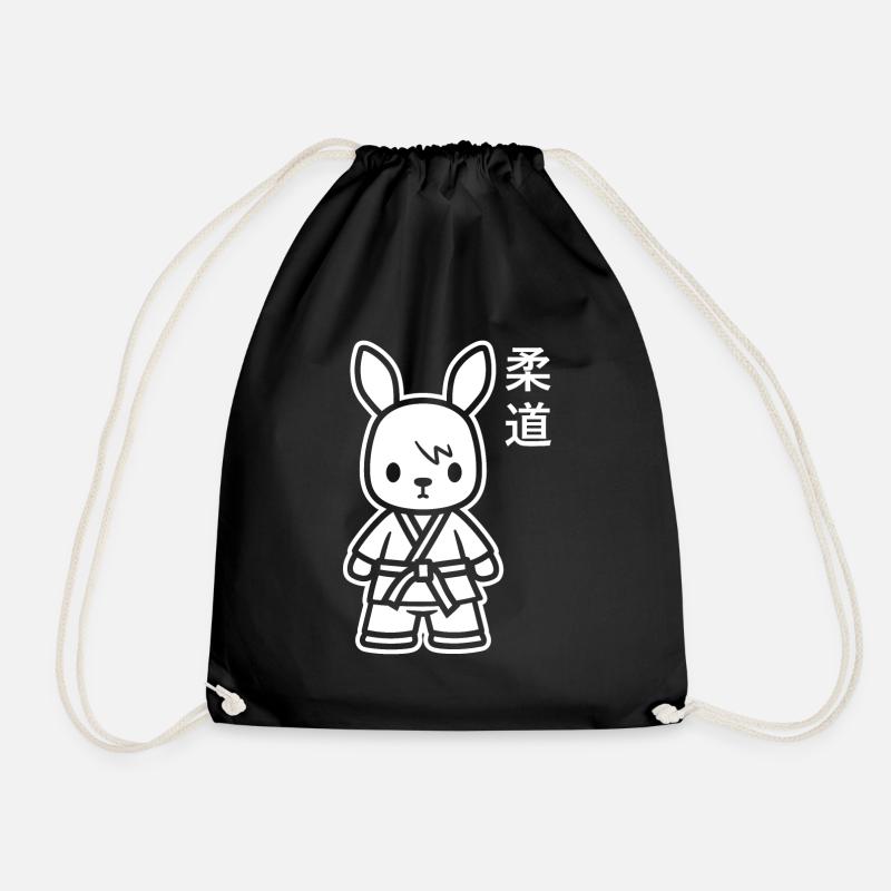 judo - Drawstring Bag - black