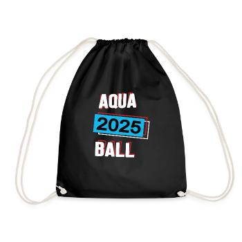 Aquaball 2025 Aquaballer Aquaballspieler Spieler - Turnbeutel - Schwarz - Vorne