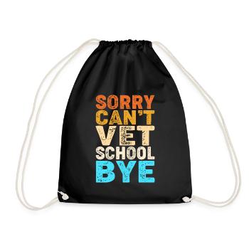 Veterinarian Veterinary Medicine Veterinarian - Drawstring Bag - black - Front