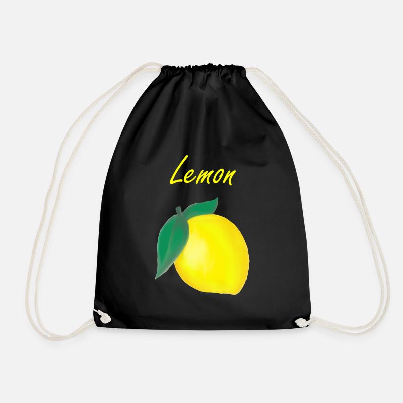 Lemon - Zitrone - Turnbeutel - Schwarz