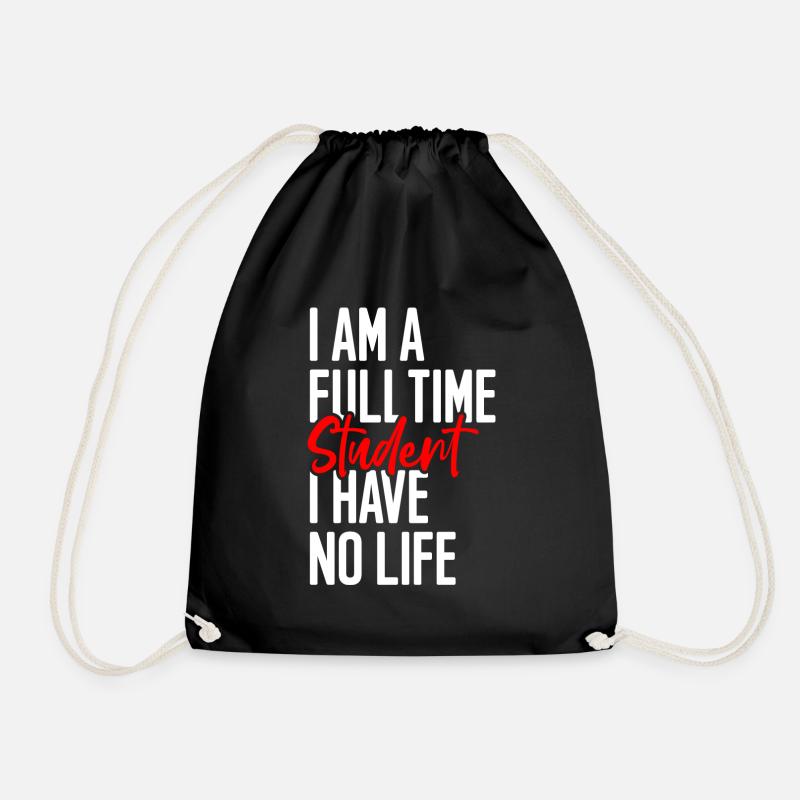 Studying, studying, school, learning - Drawstring Bag - black