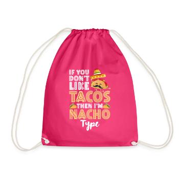 Taco Tortilla Spanish Food Truck - Drawstring Bag - fuchsia - Front