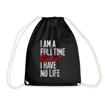 Student Lifestyle Money Broke - Drawstring Bag - black - Front
