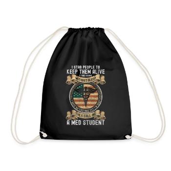 Student Money Medicine - Drawstring Bag - black - Front