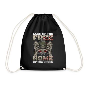 America Country Military World Power - Drawstring Bag - black - Front