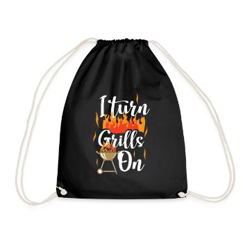Grill BBQ Grills On BBQ Lover - Drawstring Bag - black - Front