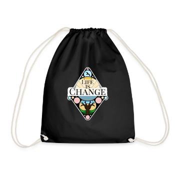 Life is Change - Drawstring Bag - black - Front