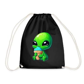 Alien Alien Bleu Glace Vert - Sac de sport léger - noir - Devant
