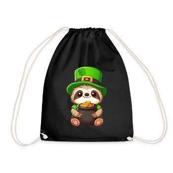 Paresseux doré de la Saint-Patrick - Sac de sport léger - noir - Devant