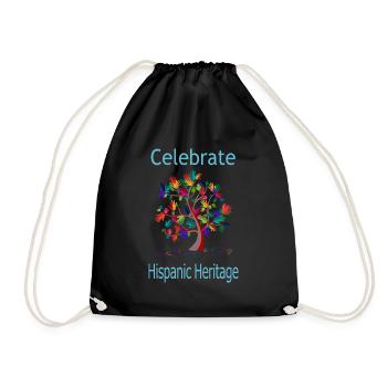 Celebrate Hispanic Heritage (B1) - Drawstring Bag - black - Front