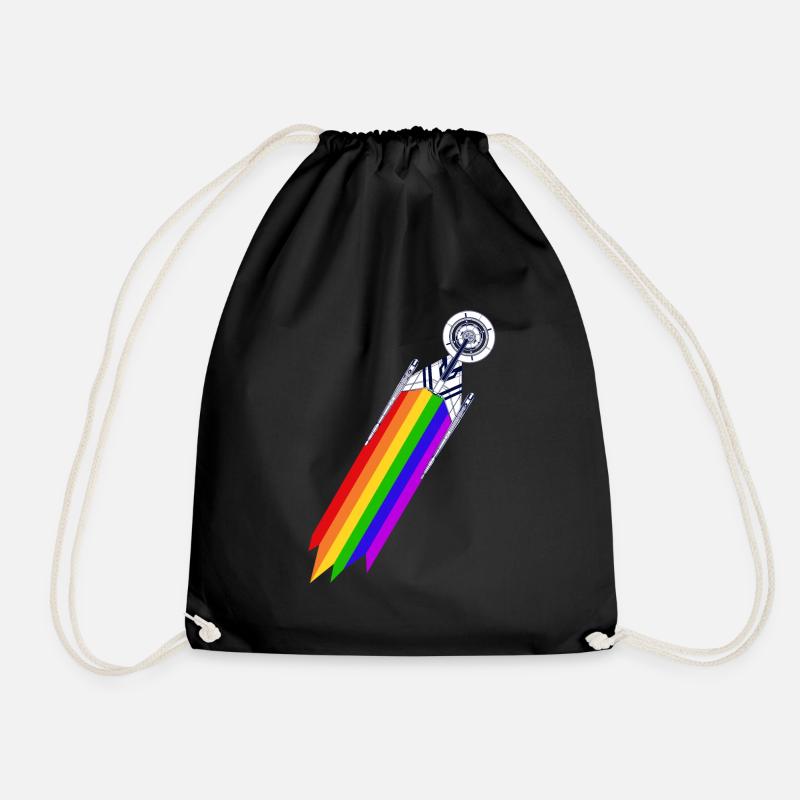 Star Trek Discovery Gay Pride Flug - Turnbeutel - Schwarz