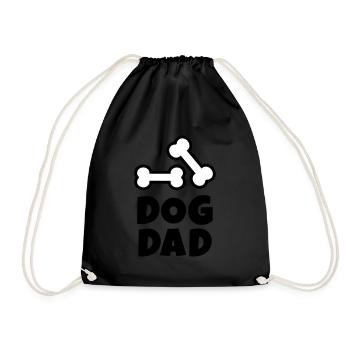 Dog Dad - Drawstring Bag - black - Front